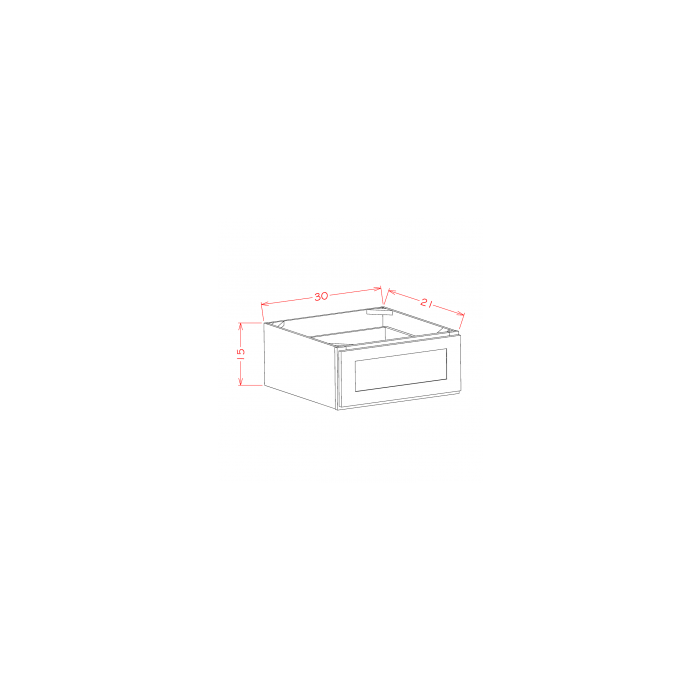 RTA Lakewood White 30" 1-Drawer Base Cabinet