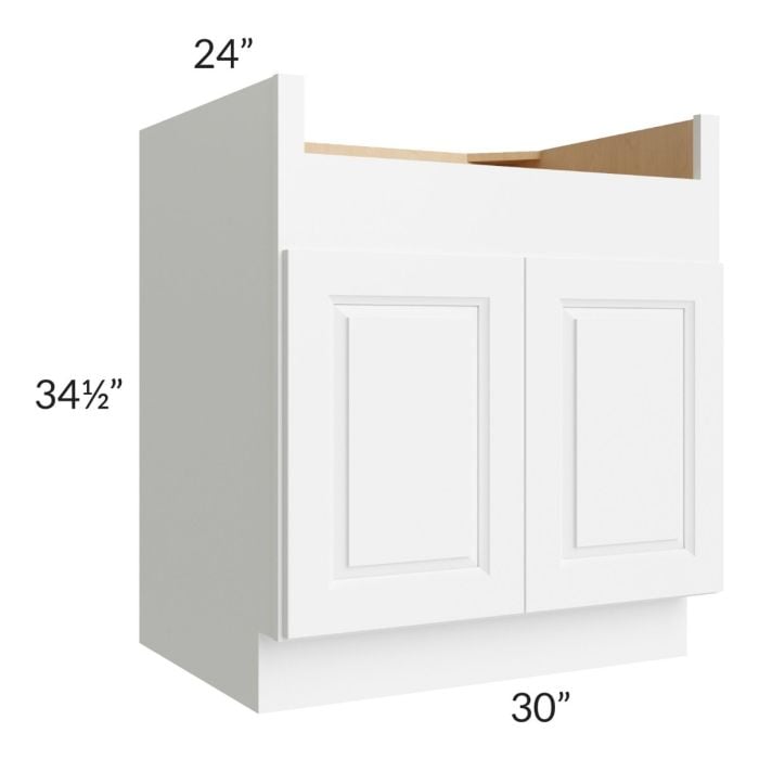 RTA Lakewood White 30" Farm Sink Base Cabinet
