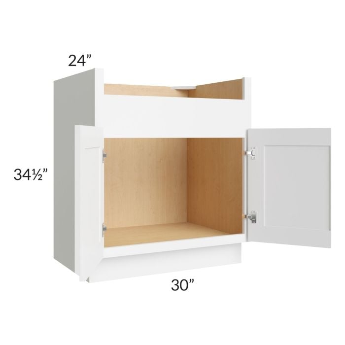 RTA Lakewood White 30" Farm Sink Base Cabinet