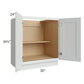 RTA Lakewood White 30" Full Height Door Base Cabinet with 2 Decorative End Panels and 1 Roll Out Tray