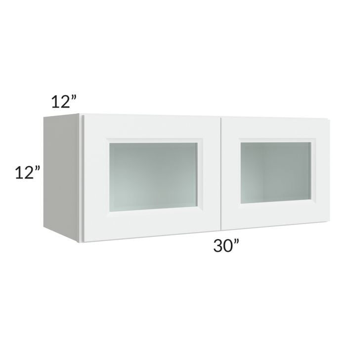 RTA Lakewood White 30" x 12" Decorative Wall Cabinet