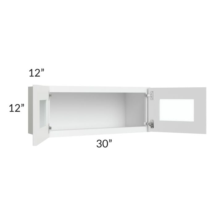 RTA Lakewood White 30" x 12" Decorative Wall Cabinet