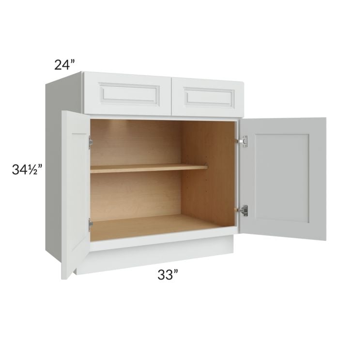 RTA Lakewood White 33" Base Cabinet
