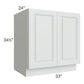 RTA Lakewood White 33" Full Height Door Base Cabinet with 1 Roll Out Tray
