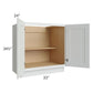 RTA Lakewood White 33" Full Height Door Base Cabinet with 1 Roll Out Tray