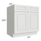 RTA Lakewood White 33" Sink Base Cabinet