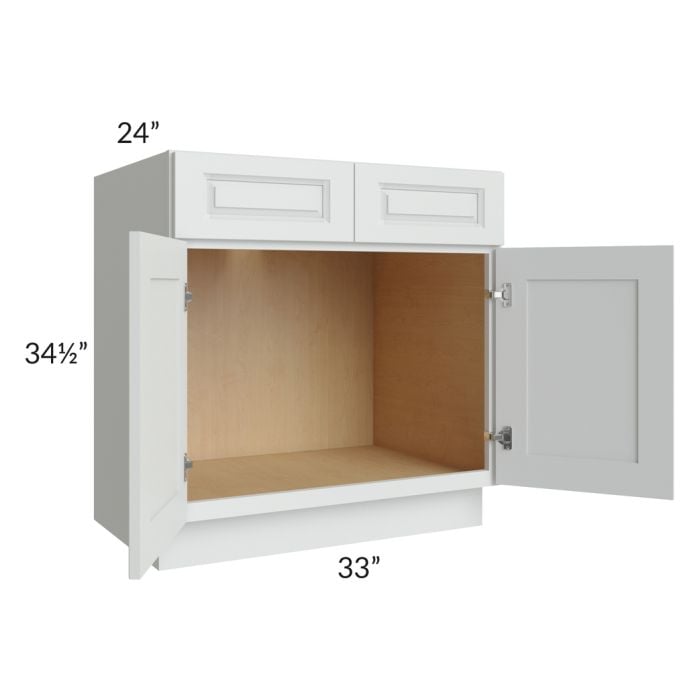 RTA Lakewood White 33" Sink Base Cabinet