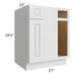 RTA Lakewood White 36" Blind Base Cabinet