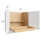 RTA Lakewood White 36" Full Height Base Cabinet with 1 Rollout Tray and 1 Decorative End Panel