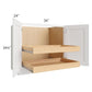 RTA Lakewood White 36" Full Height Base Cabinet with 2 Rollout Trays