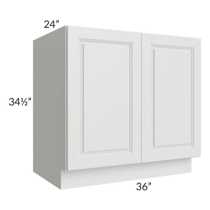 RTA Lakewood White 36" Full Height Door Base Cabinet