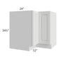 RTA Lakewood White 36" Lazy Susan Base Cabinet