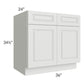 RTA Lakewood White 36" Sink Base Cabinet
