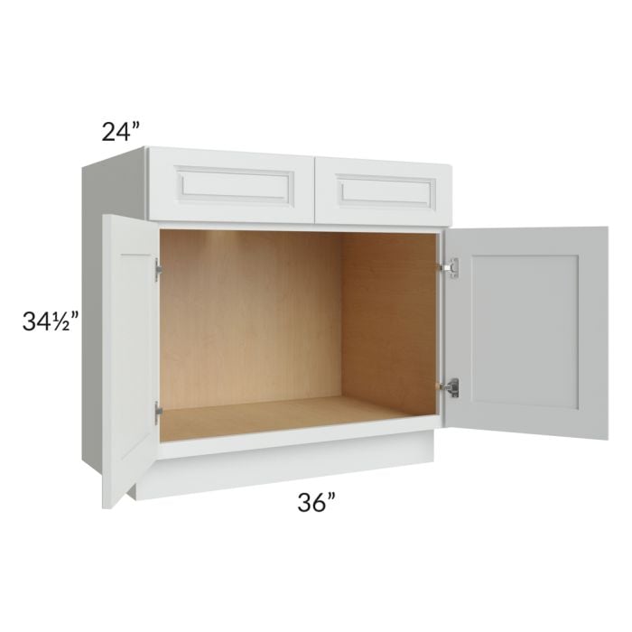 RTA Lakewood White 36" Sink Base Cabinet