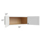 RTA Lakewood White 36" x 15" x 24" Wall Cabinet