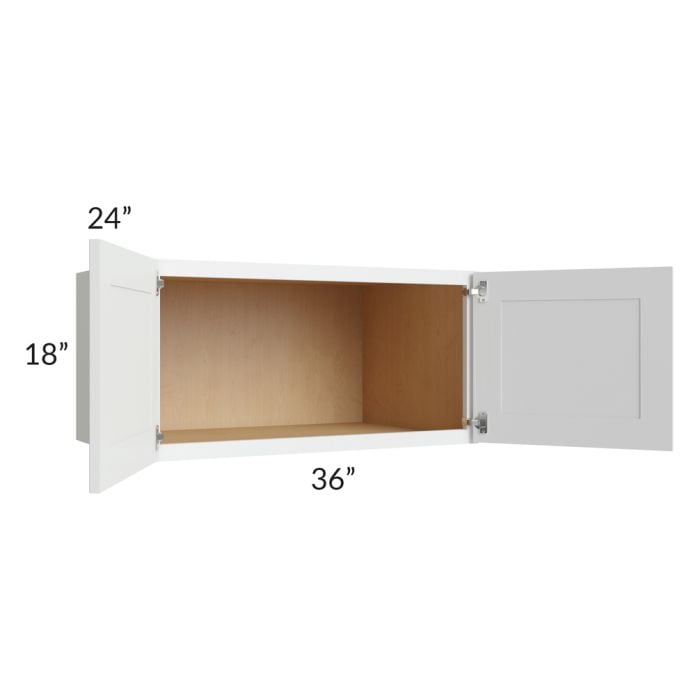 RTA Lakewood White 36" x 18" x 24" Wall Cabinet