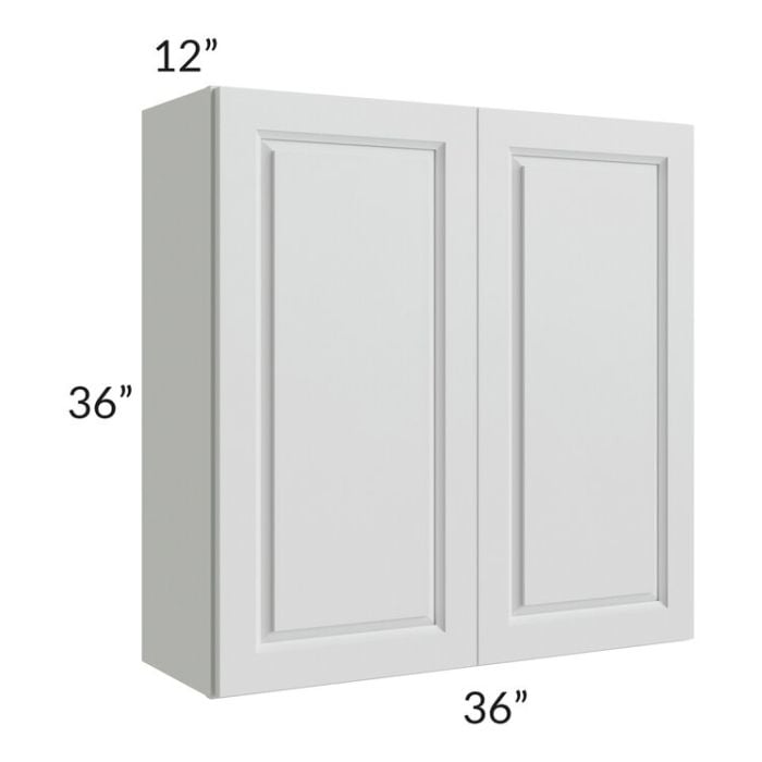 RTA Lakewood White 36" x 36" Wall Cabinet with 2 Decorative End Panels