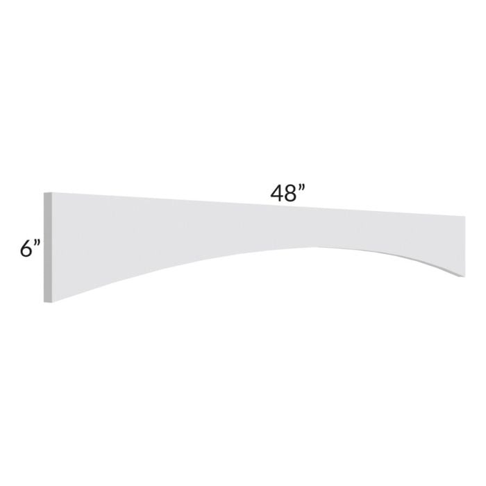 RTA Lakewood White 48" Arched Valance