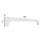 RTA Lakewood White 48" Crown Valance