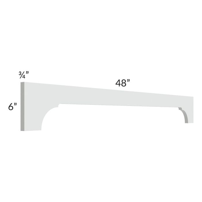 RTA Lakewood White 48" Crown Valance