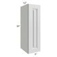 RTA Lakewood White 9" x 30" Wall Cabinet with 2 Decorative End Panels