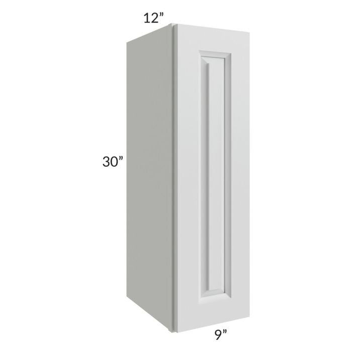 RTA Lakewood White 9" x 30" Wall Cabinet with 2 Decorative End Panels