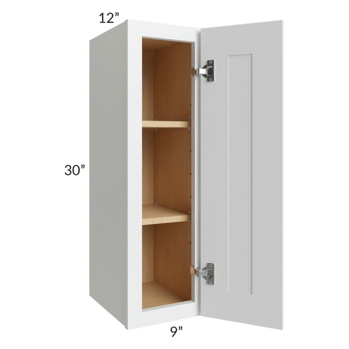 RTA Lakewood White 9" x 30" Wall Cabinet with 2 Decorative End Panels