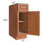 RTA Lexington Cinnamon Glaze 12" Base Cabinet with 2 Decorative End Panels