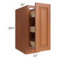 RTA Lexington Cinnamon Glaze 12" Spice Base Cabinet with 1 Decorative End Panel