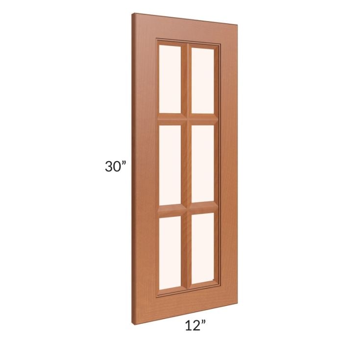RTA Lexington Cinnamon Glaze 12" x 30" Mullion Glass Door Only