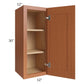 RTA Lexington Cinnamon Glaze 12" x 30" Wall Cabinet with Mullion Glass Door