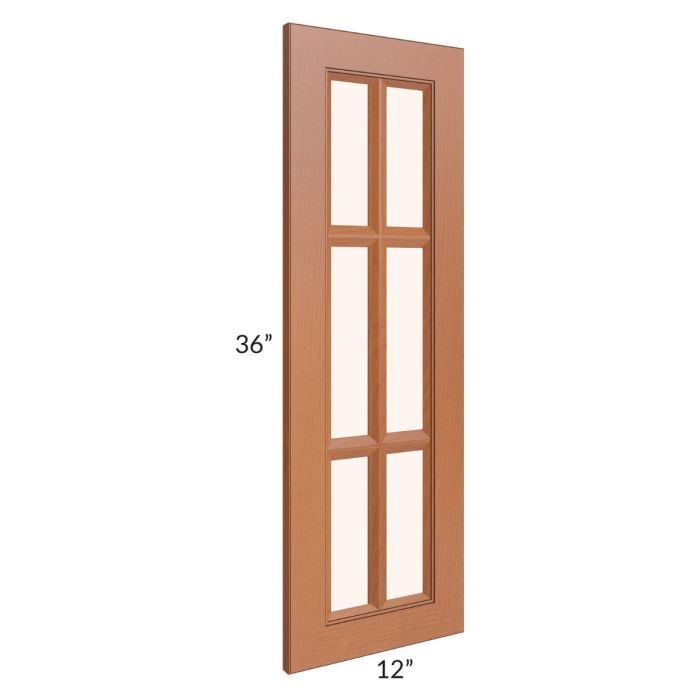 RTA Lexington Cinnamon Glaze 12" x 36" Mullion Glass Door Only