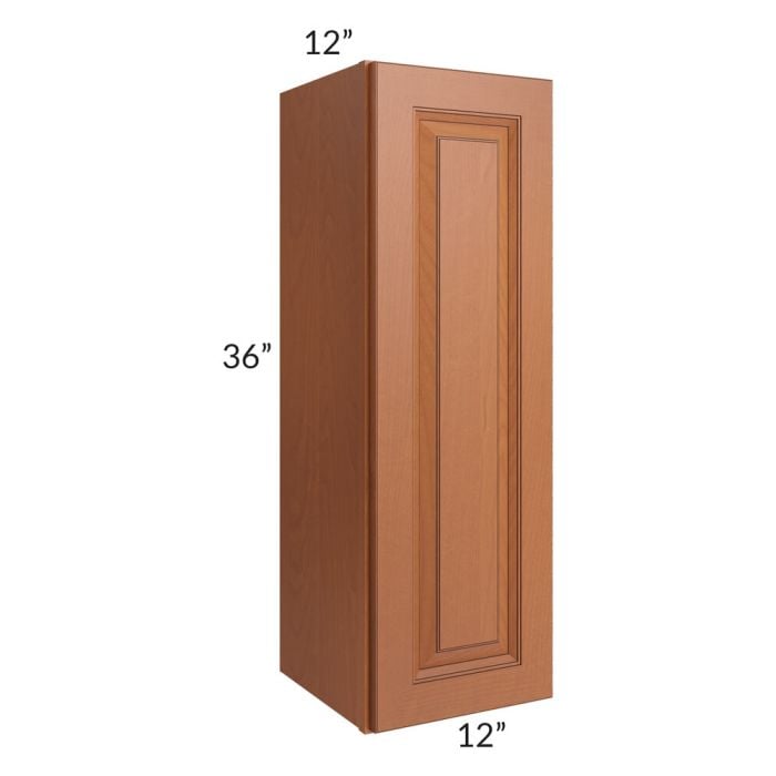 RTA Lexington Cinnamon Glaze 12" x 36" Wall Cabinet with 2 Decorative End Panels