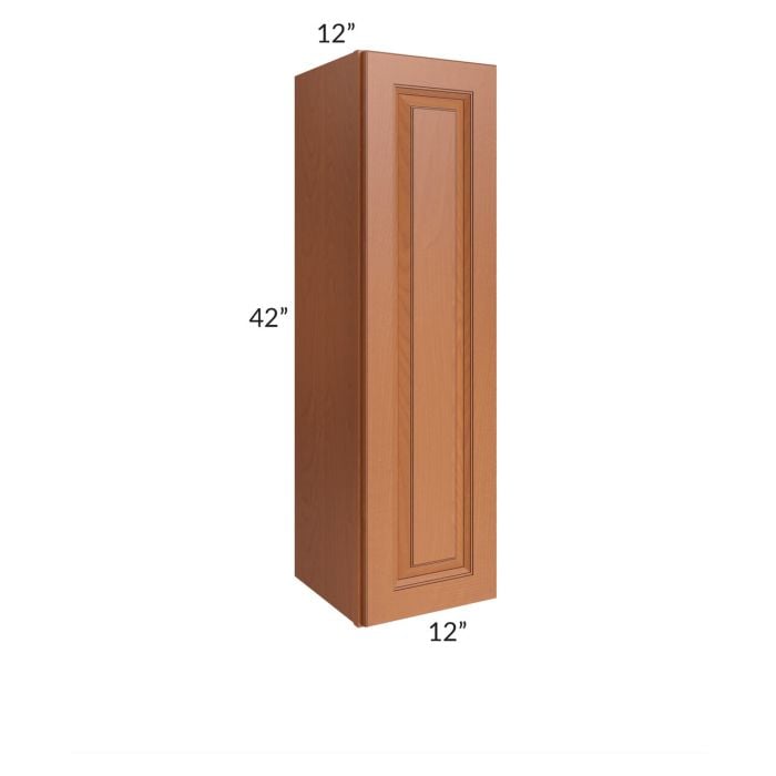 RTA Lexington Cinnamon Glaze 12" x 42" Wall Cabinet with 2 Decorative End Panels