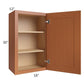 RTA Lexington Cinnamon Glaze 18" x 30" Wall Cabinet with 1 Decorative End Panel