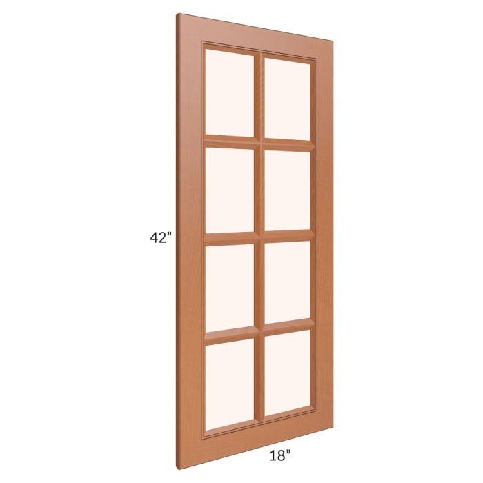 RTA Lexington Cinnamon Glaze 18" x 42" Mullion Glass Door Only