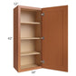 RTA Lexington Cinnamon Glaze 18" x 42" Wall Cabinet with 1 Decorative End Panel