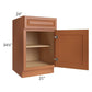 RTA Lexington Cinnamon Glaze 21" Base Cabinet