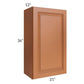 RTA Lexington Cinnamon Glaze 21" x 36" Wall Cabinet with 2 Decorative End Panels