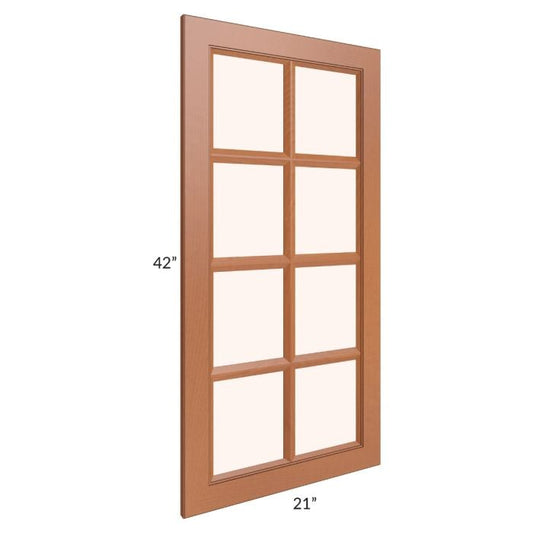 RTA Lexington Cinnamon Glaze 21" x 42" Mullion Glass Door Only