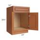 RTA Lexington Cinnamon Glaze 24" Sink Base Cabinet with 1 Decorative End Panel