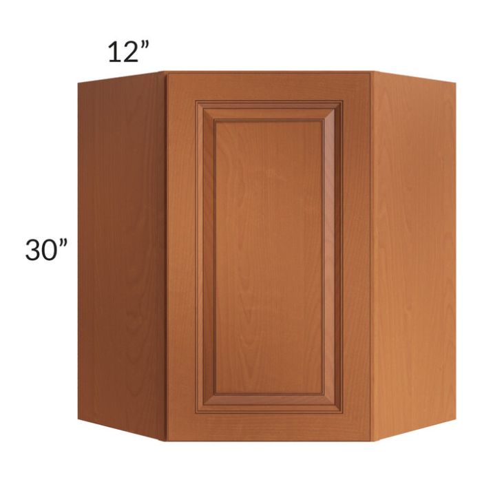 RTA Lexington Cinnamon Glaze 24" x 30" Diagonal Corner Wall Cabinet