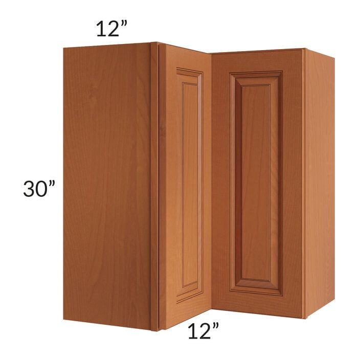 RTA Lexington Cinnamon Glaze 24" x 30" Easy Reach Corner Wall Cabinet