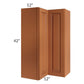 RTA Lexington Cinnamon Glaze 24" x 42" Easy Reach Corner Wall Cabinet with 2 Decorative End Panels