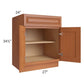 RTA Lexington Cinnamon Glaze 27" Base Cabinet with 1 Decorative End Panel