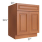 RTA Lexington Cinnamon Glaze 27" Base Cabinet with 2 Roll Out Trays