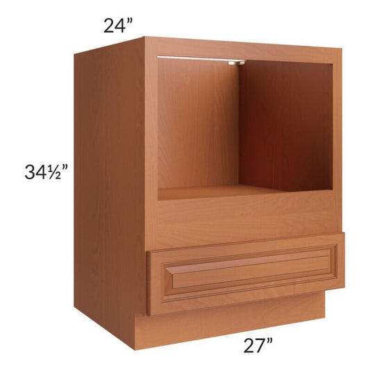 RTA Lexington Cinnamon Glaze 27" Microwave Base Cabinet with 1 Decorative End Panel