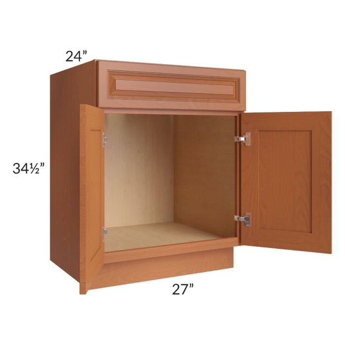 RTA Lexington Cinnamon Glaze 27" Sink Base Cabinet