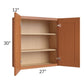 RTA Lexington Cinnamon Glaze 27" x 30" Wall Cabinet with 2 Decorative End Panels