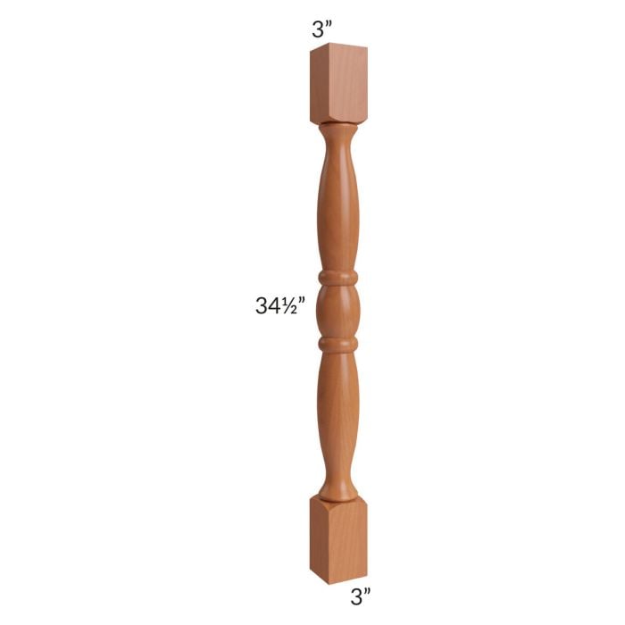 RTA Lexington Cinnamon Glaze 3" x 3" Turned Post